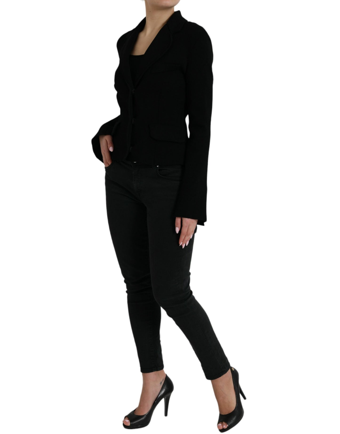 Dolce &amp; Gabbana Elegant Black Designer Blazer for Women