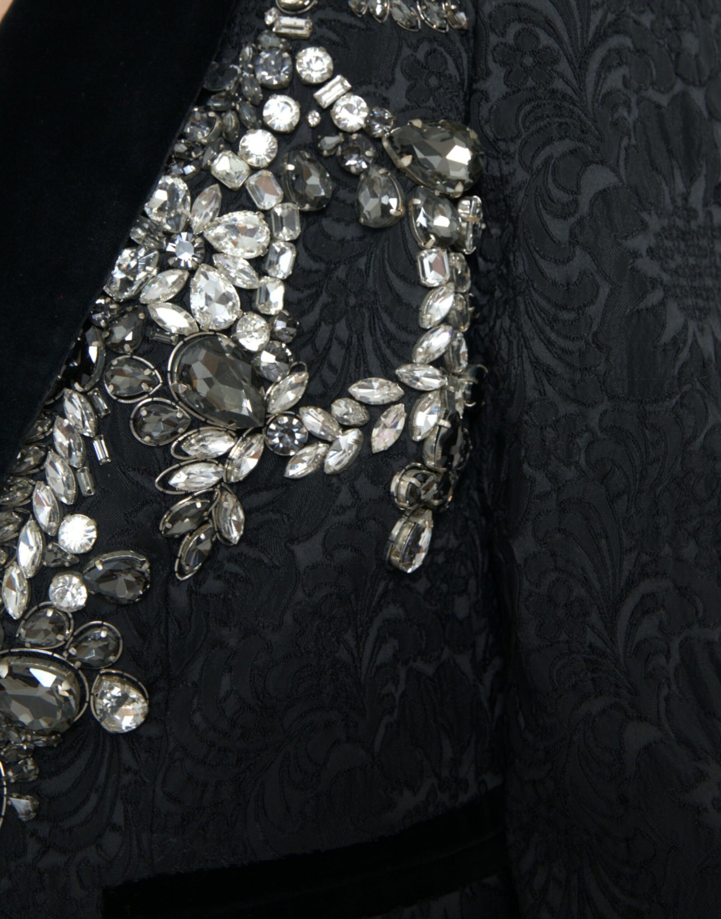 Dolce &amp; Gabbana Elegant embellished black coat jacket