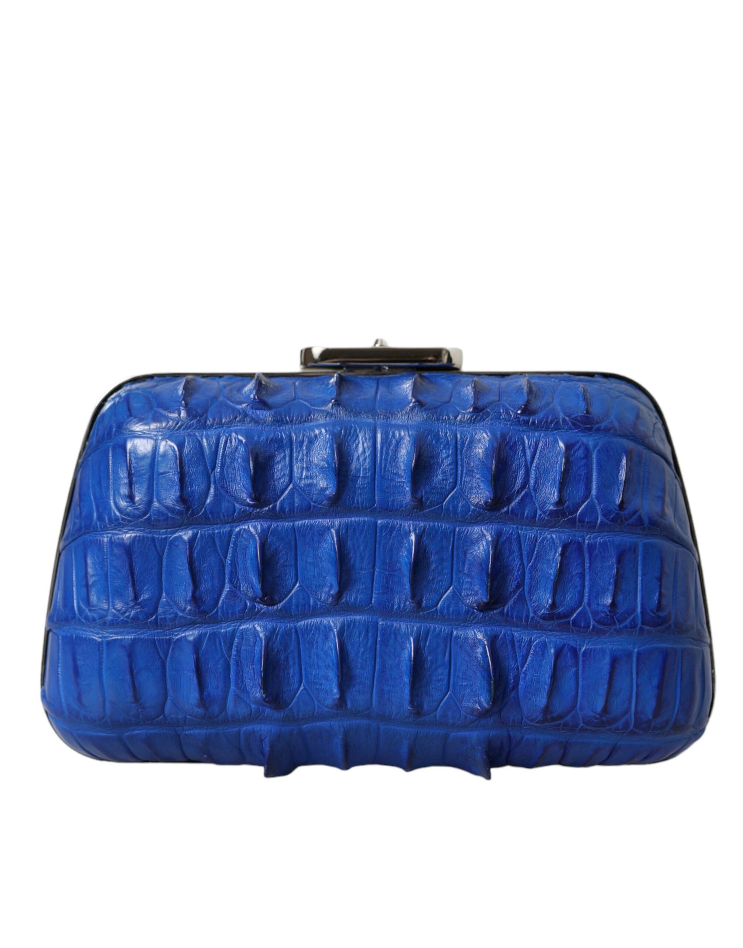 Balenciaga Electric Blue Crocodile Leather Clutch