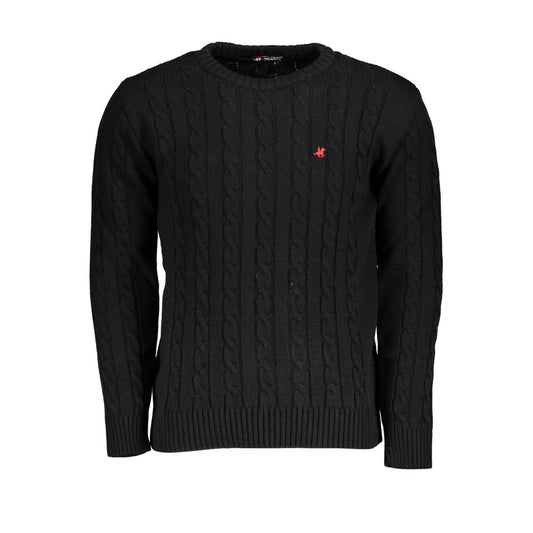 US Grand Polo Black Fabric Sweater