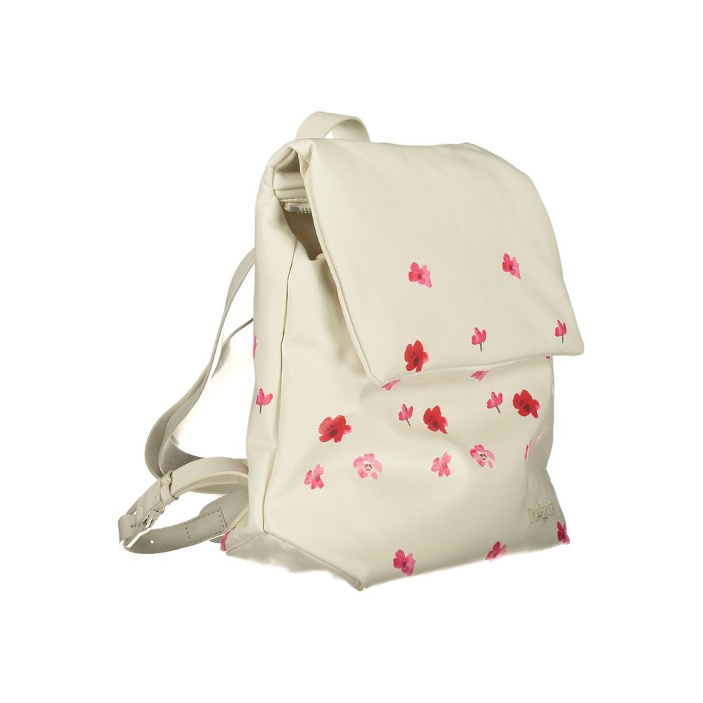 Desigual Weißer Polyethylen-Rucksack