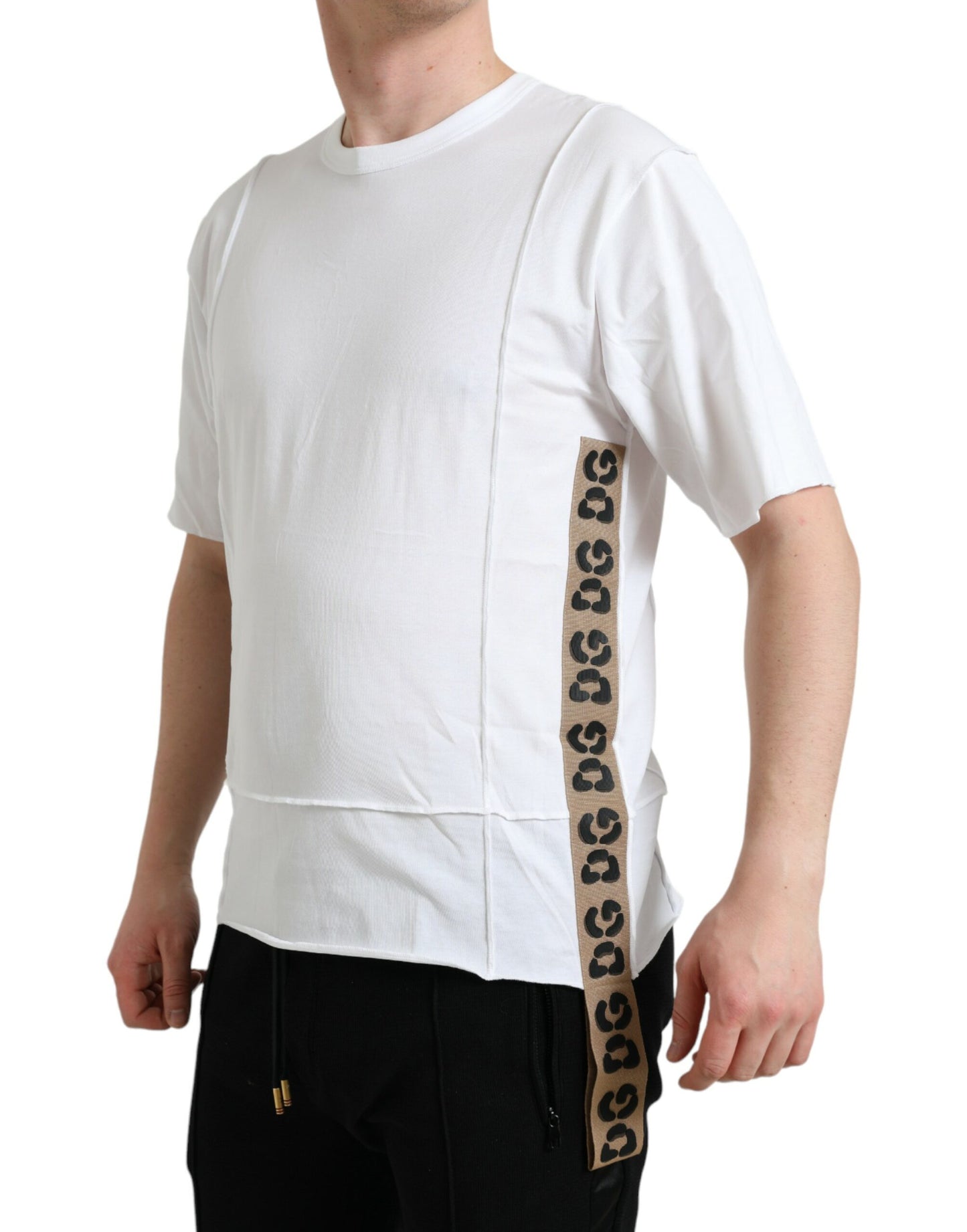 Dolce &amp; Gabbana White Logo Crew Neck Short Sleeve T-Shirt