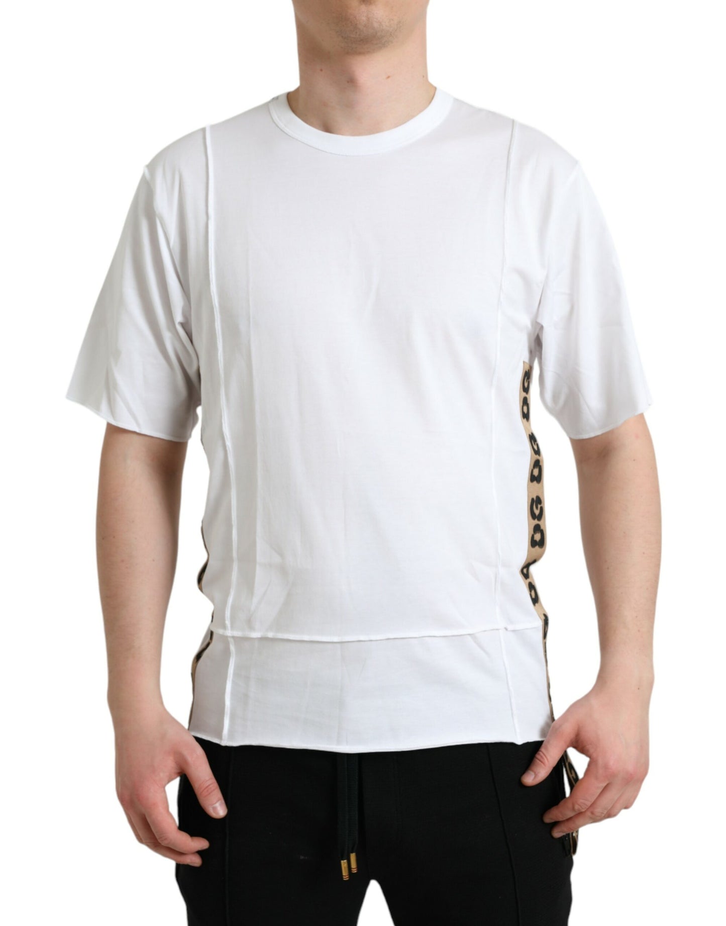 Dolce &amp; Gabbana White Logo Crew Neck Short Sleeve T-Shirt