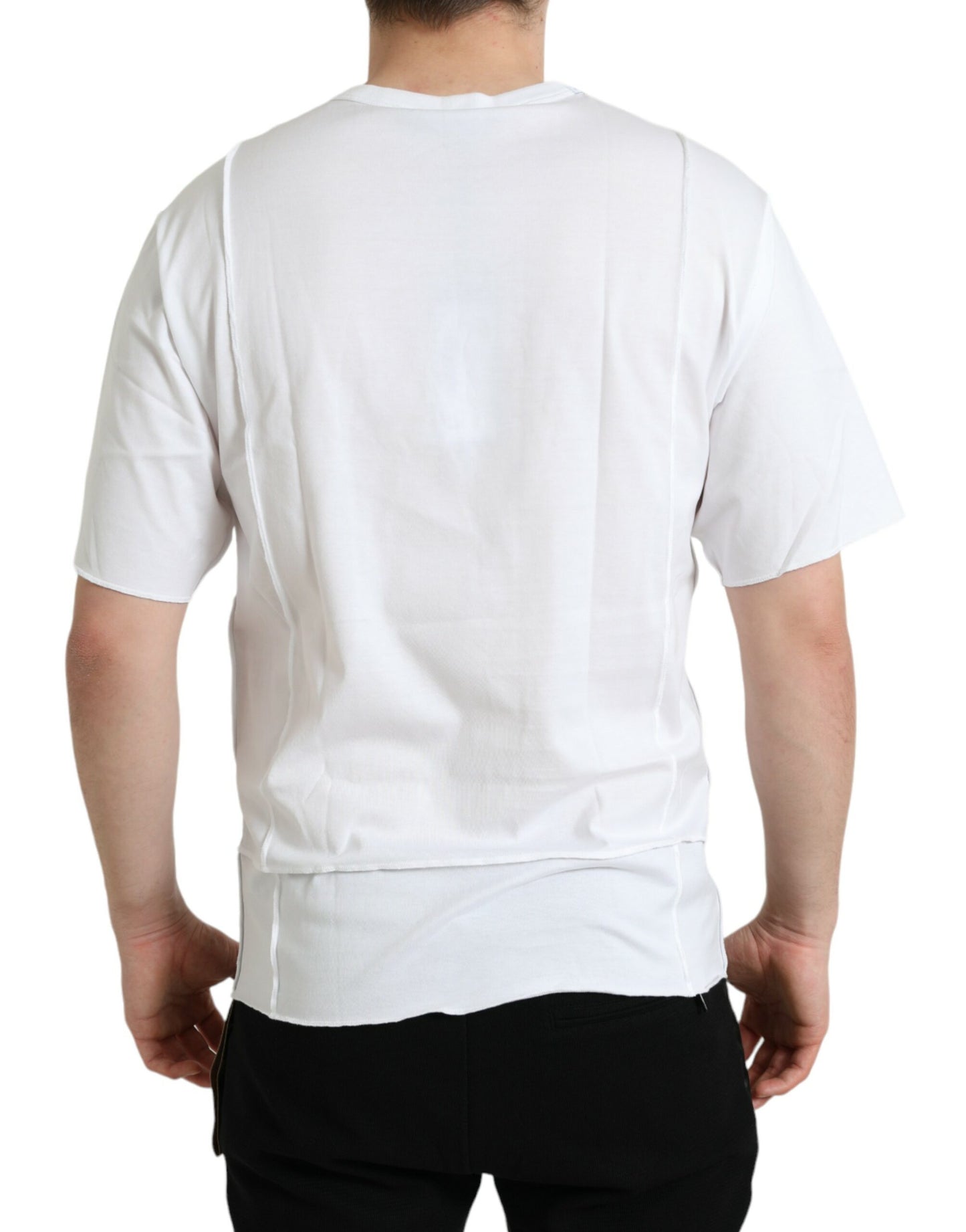 Dolce &amp; Gabbana White Logo Crew Neck Short Sleeve T-Shirt