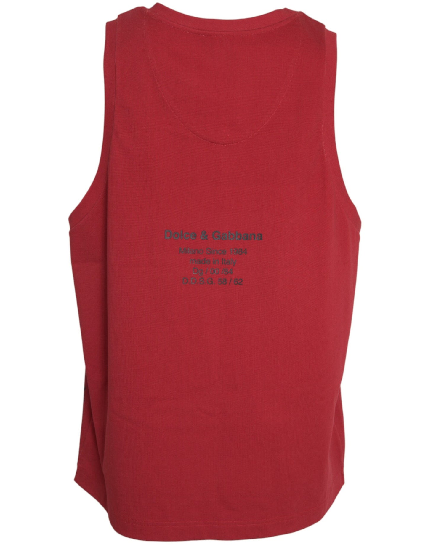 Dolce &amp; Gabbana Red Leopard Print Sleeveless Tank T-Shirt