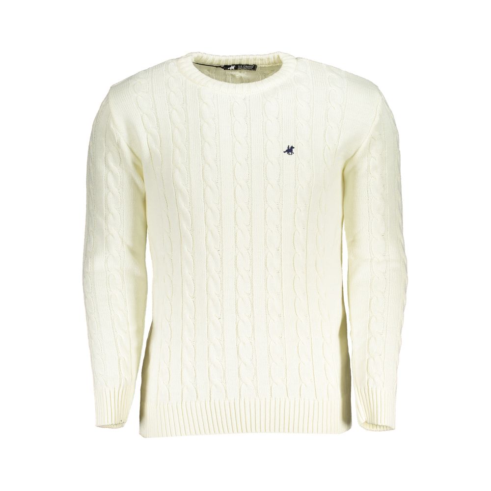 US Grand Polo White Fabric Sweater