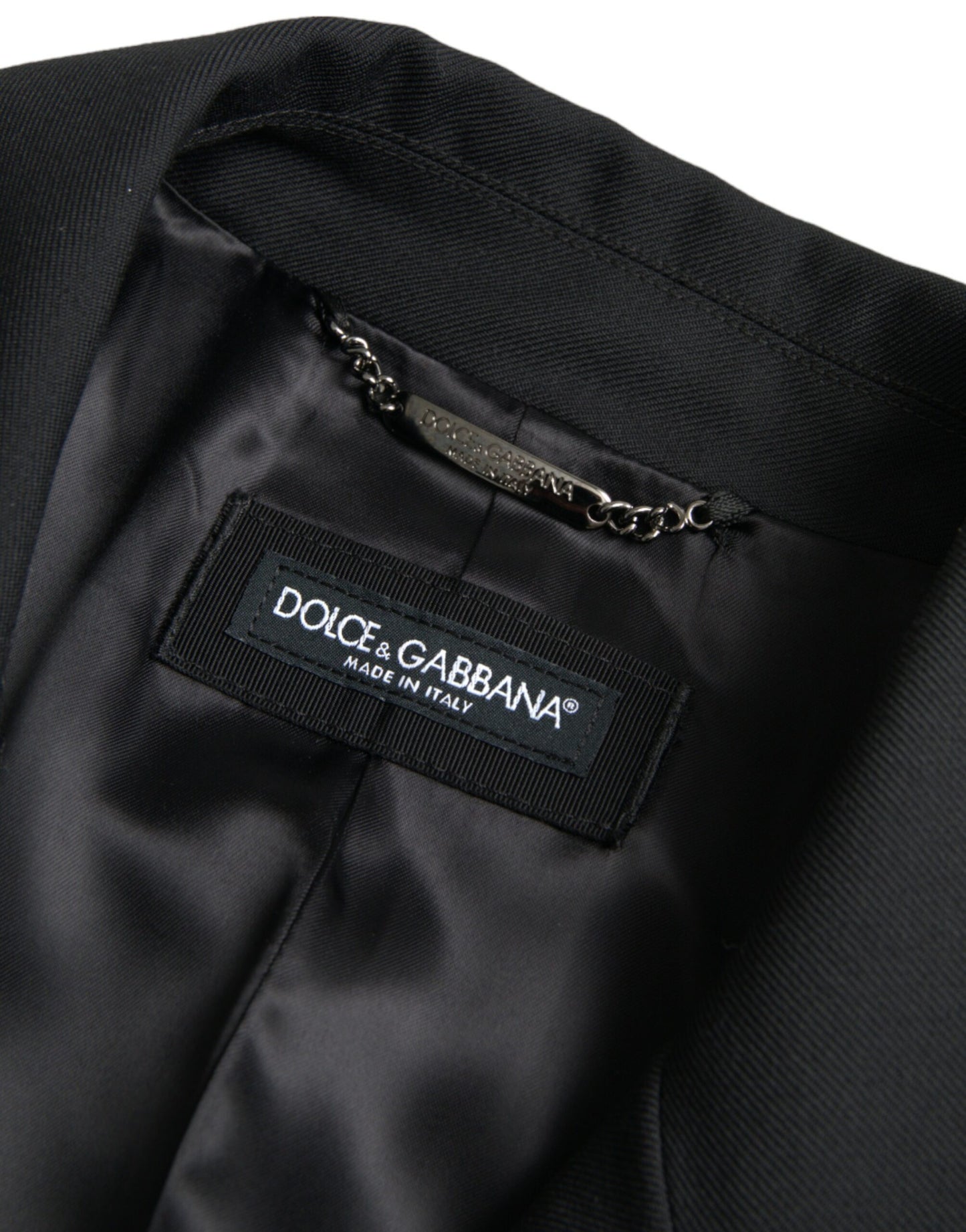 Dolce &amp; Gabbana Black Double Breasted Trench Coat Jacket