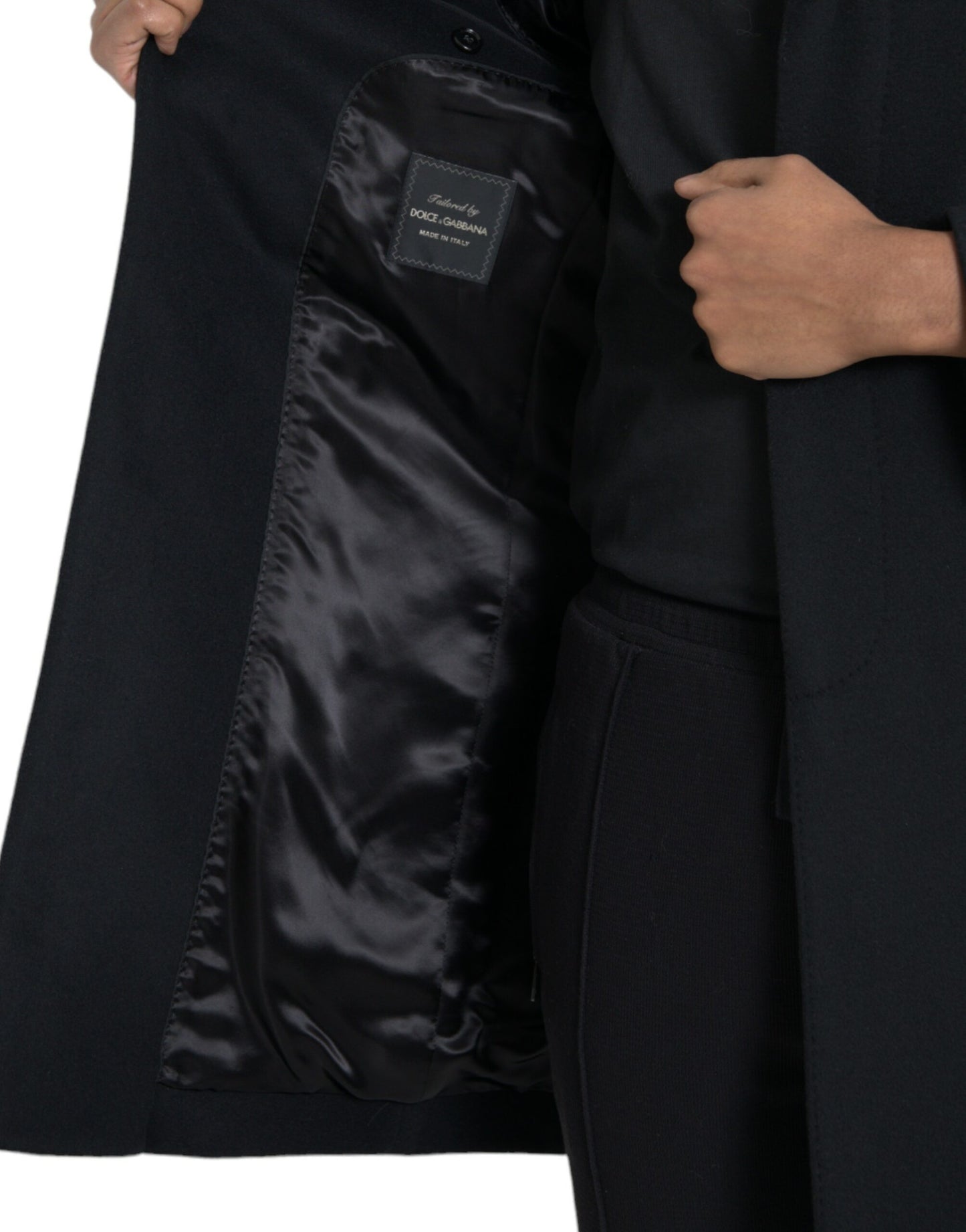 Dolce &amp; Gabbana Black Single Breasted Trench Coat Jacket