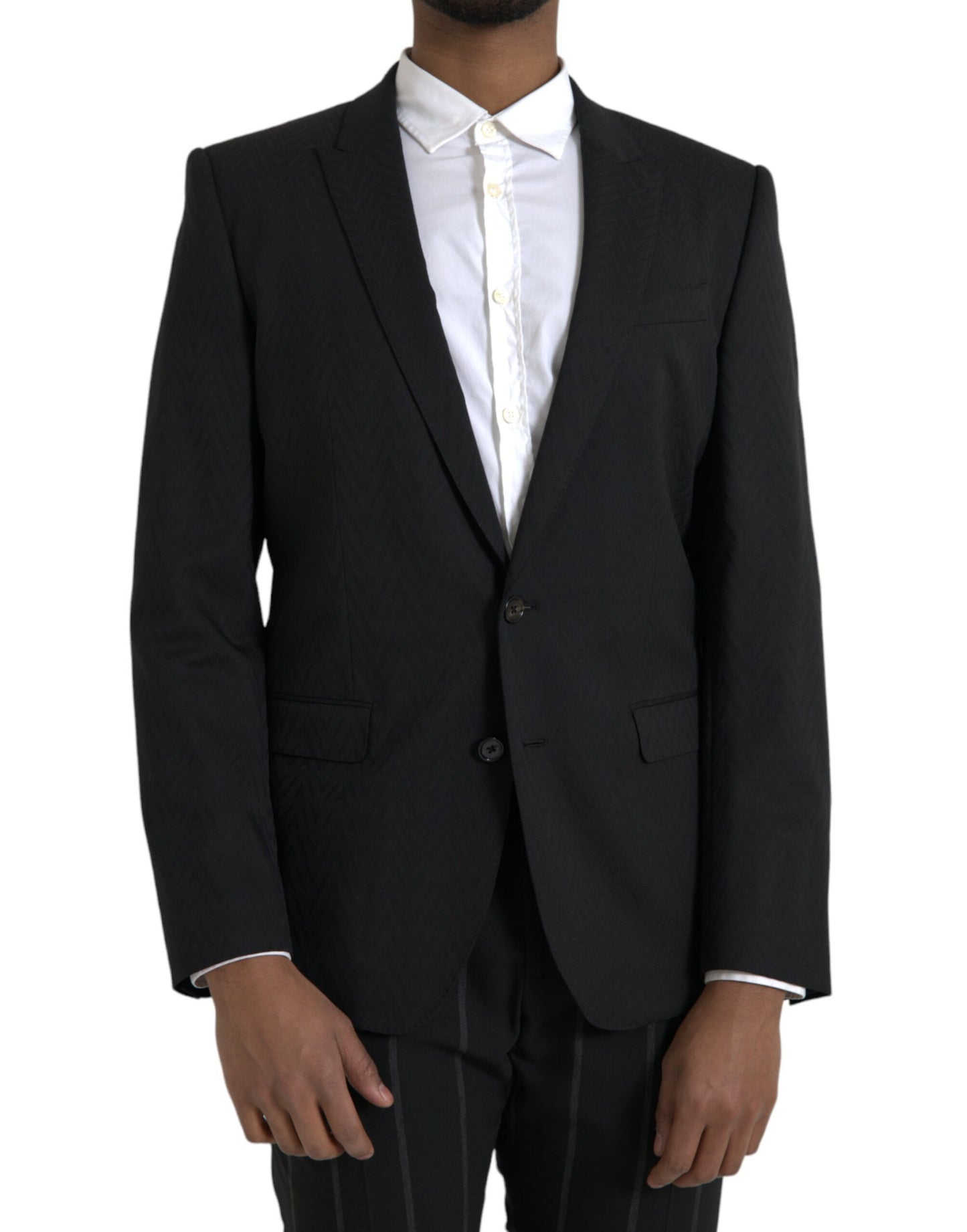 Dolce &amp; Gabbana Black MARTINI Slim Fit Jacket Coat Blazer