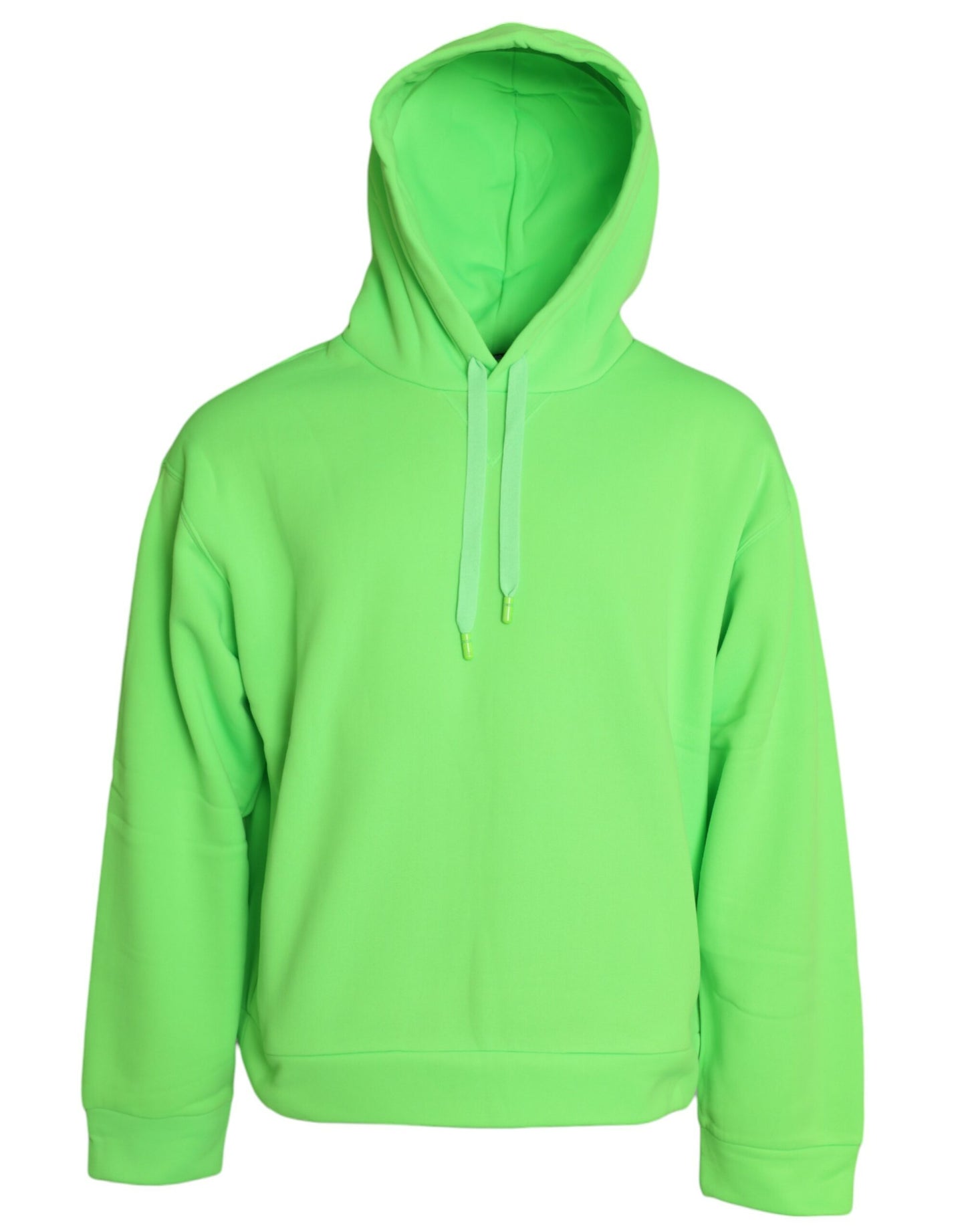 Dolce &amp; Gabbana Neon Green Hoodie Pullover Sweater