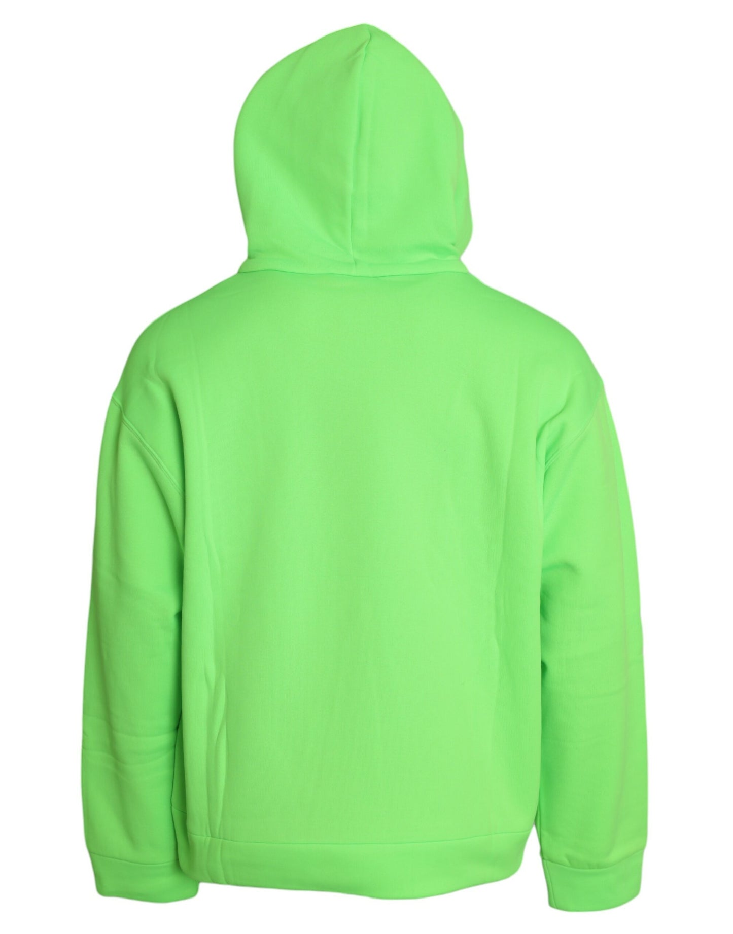 Dolce &amp; Gabbana Neon Green Hoodie Pullover Sweater