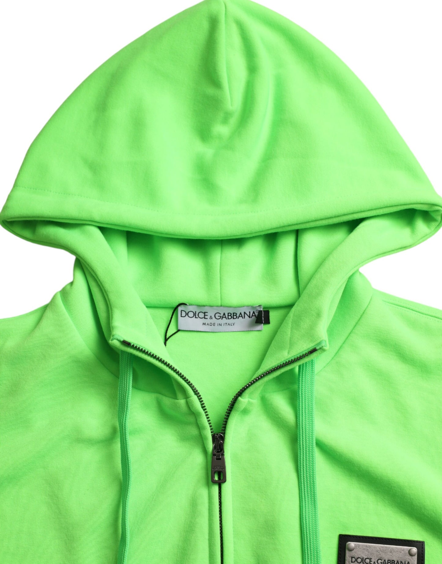 Dolce &amp; Gabbana Neon Green Full Zip Hoodie