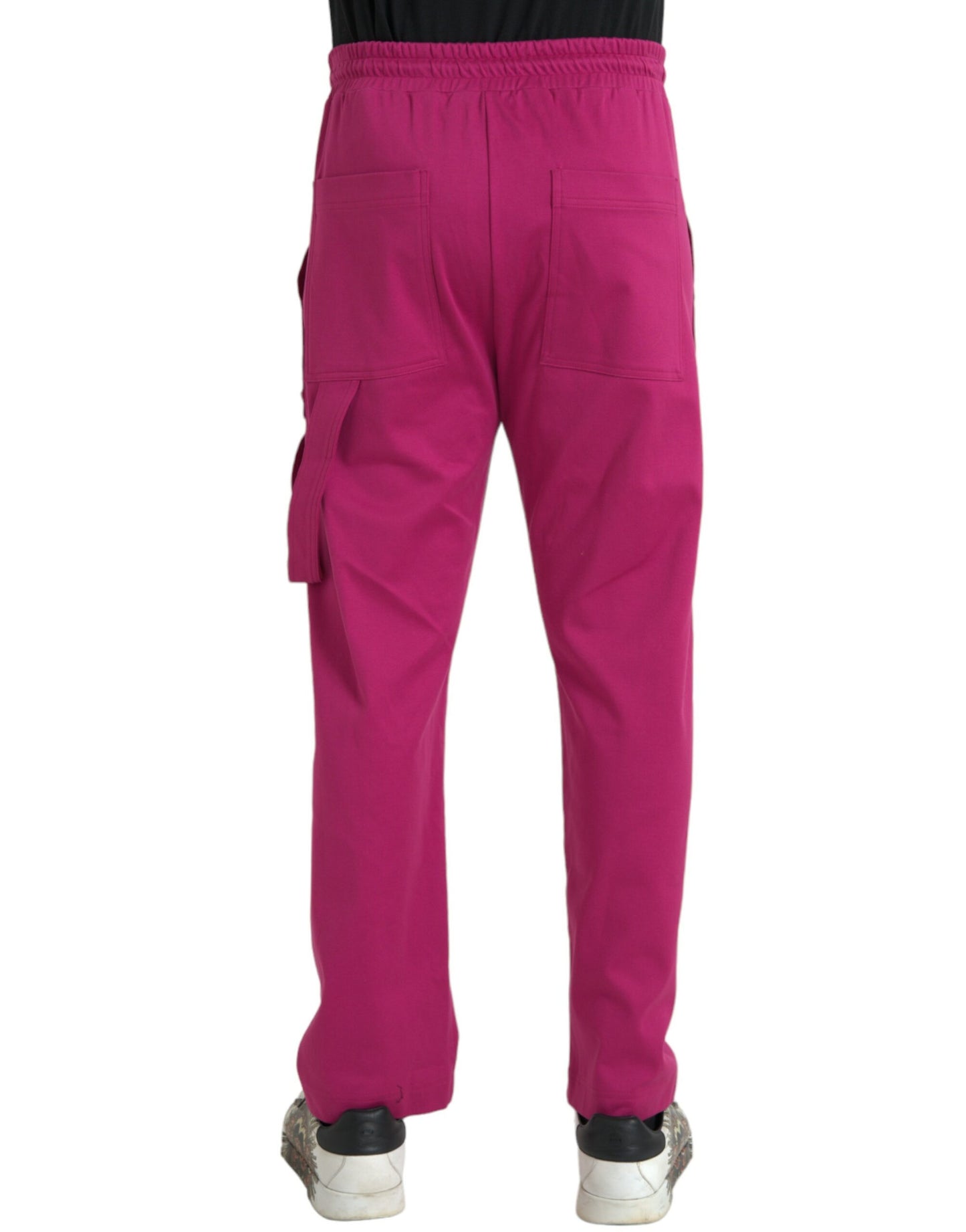 Dolce & Gabbana Rosa Logo-Cargo-Baumwoll-Jogger-Sweatpants