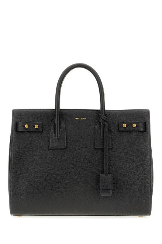 Saint Laurent Sac de Jour handbag in black calf leather