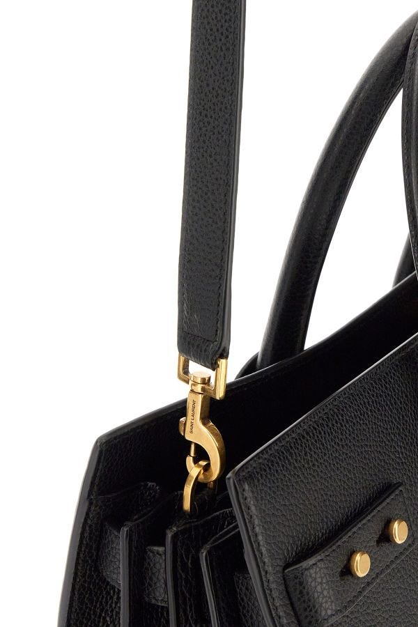 Saint Laurent Sac de Jour handbag in black calf leather