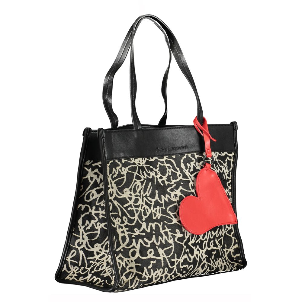 Desigual Schwarze Polyester Handtasche