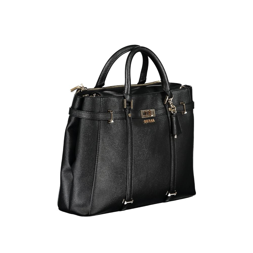 Guess Jeans Schwarze Polyethylen-Handtasche