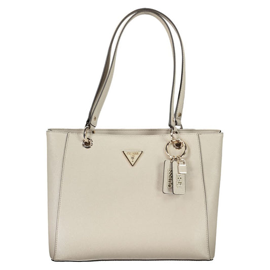 Guess Jeans Beige Polyethylen Handtasche