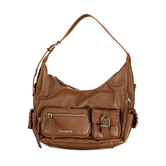 Desigual Braune Polyethylen-Handtasche