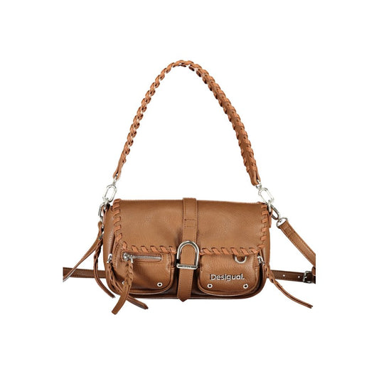 Desigual Braune Polyethylen-Handtasche