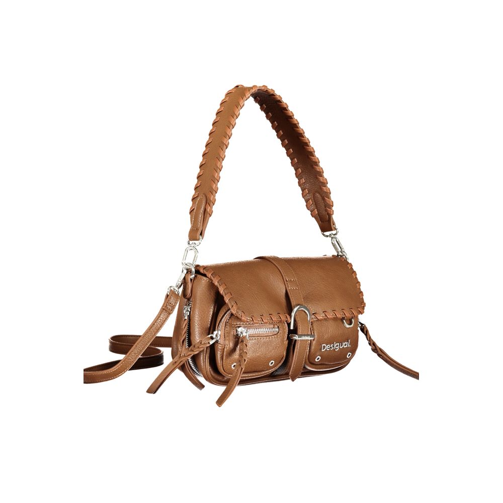 Desigual Braune Polyethylen-Handtasche