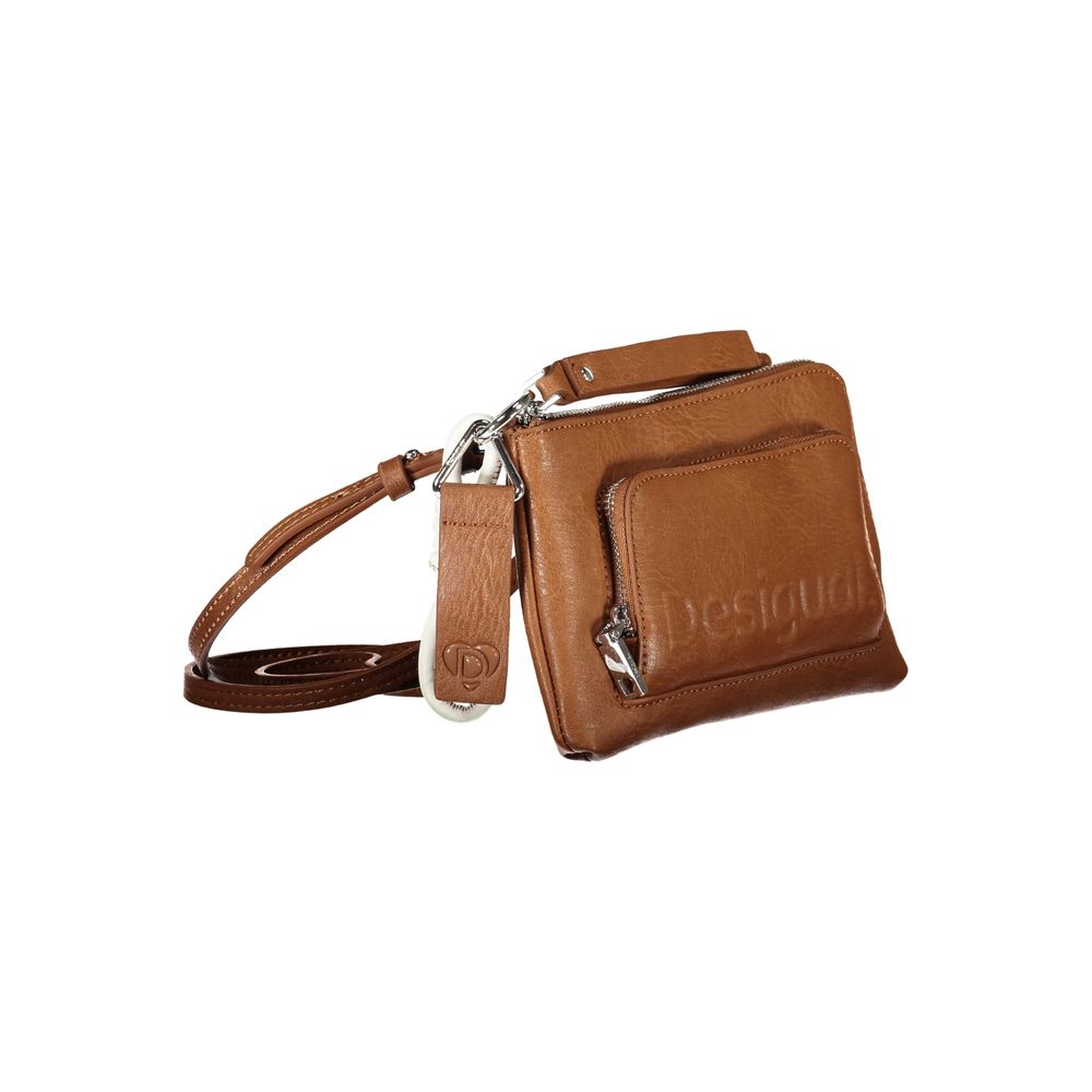 Desigual Braune Polyethylen-Handtasche