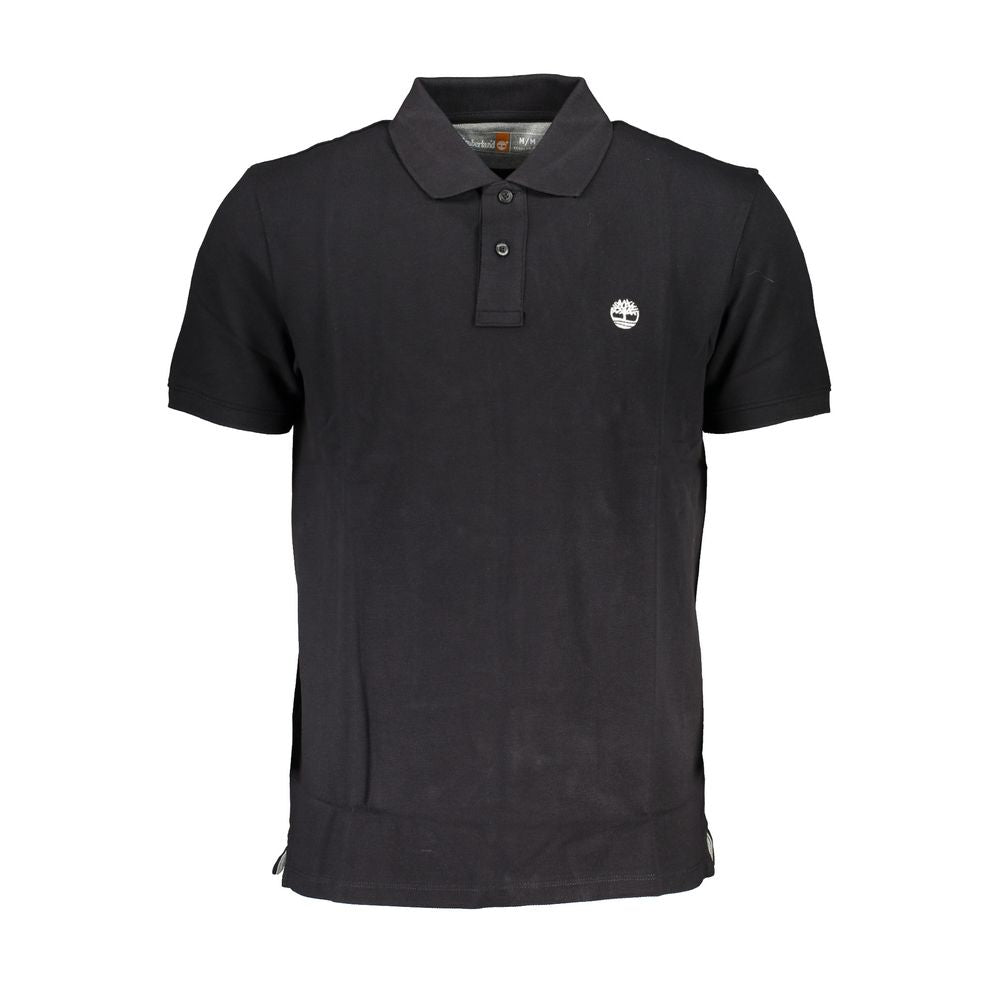 Timberland Black Cotton Polo Shirt