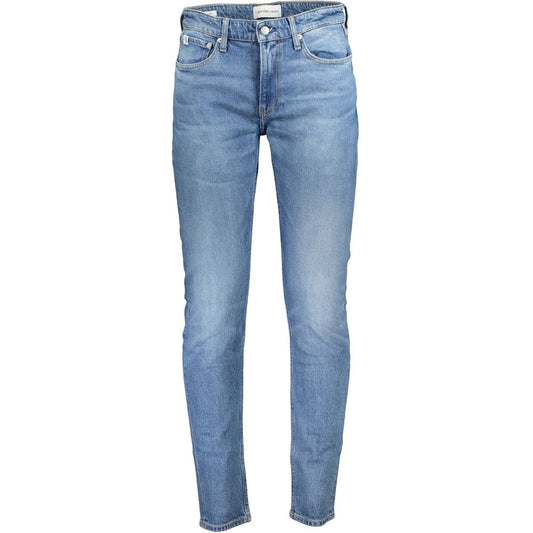 Calvin Klein Light Blue Cotton Jeans &amp; Pants