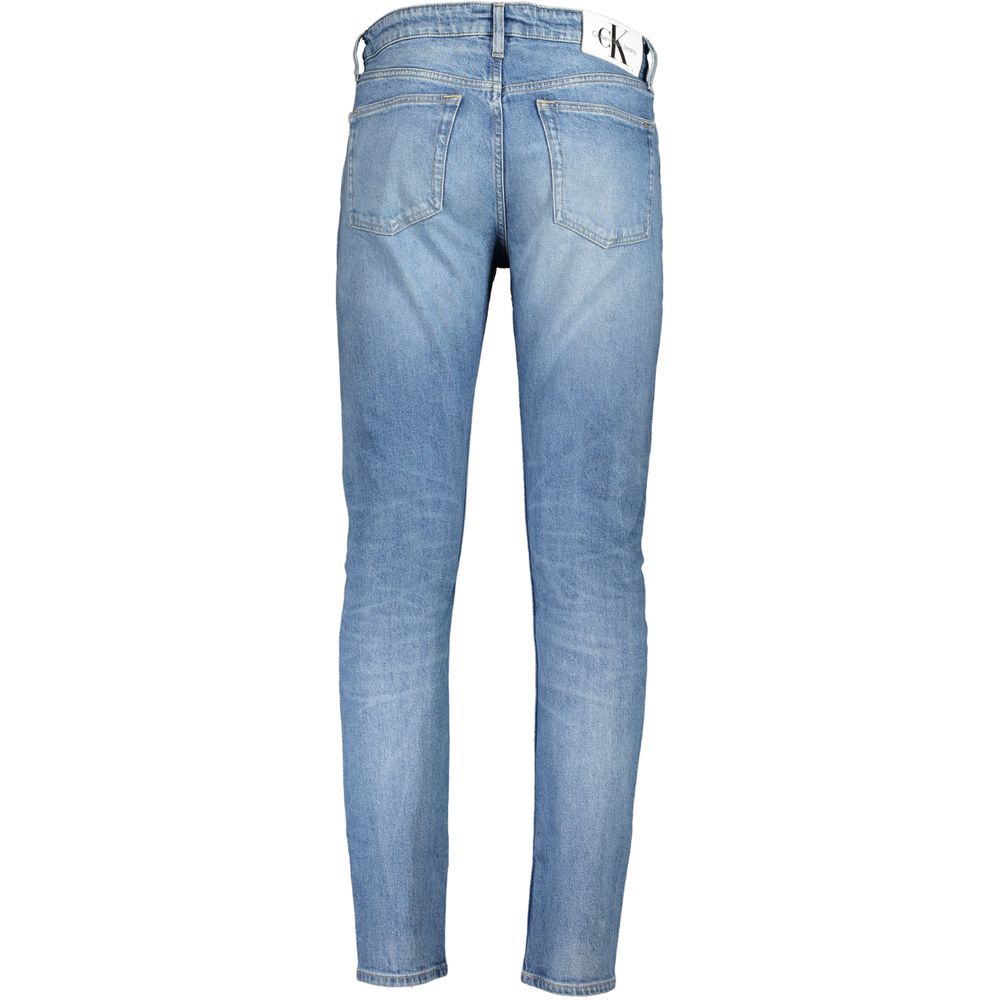 Calvin Klein Light Blue Cotton Jeans &amp; Pants