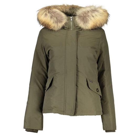 Woolrich Green Cotton Jackets &amp; Coats