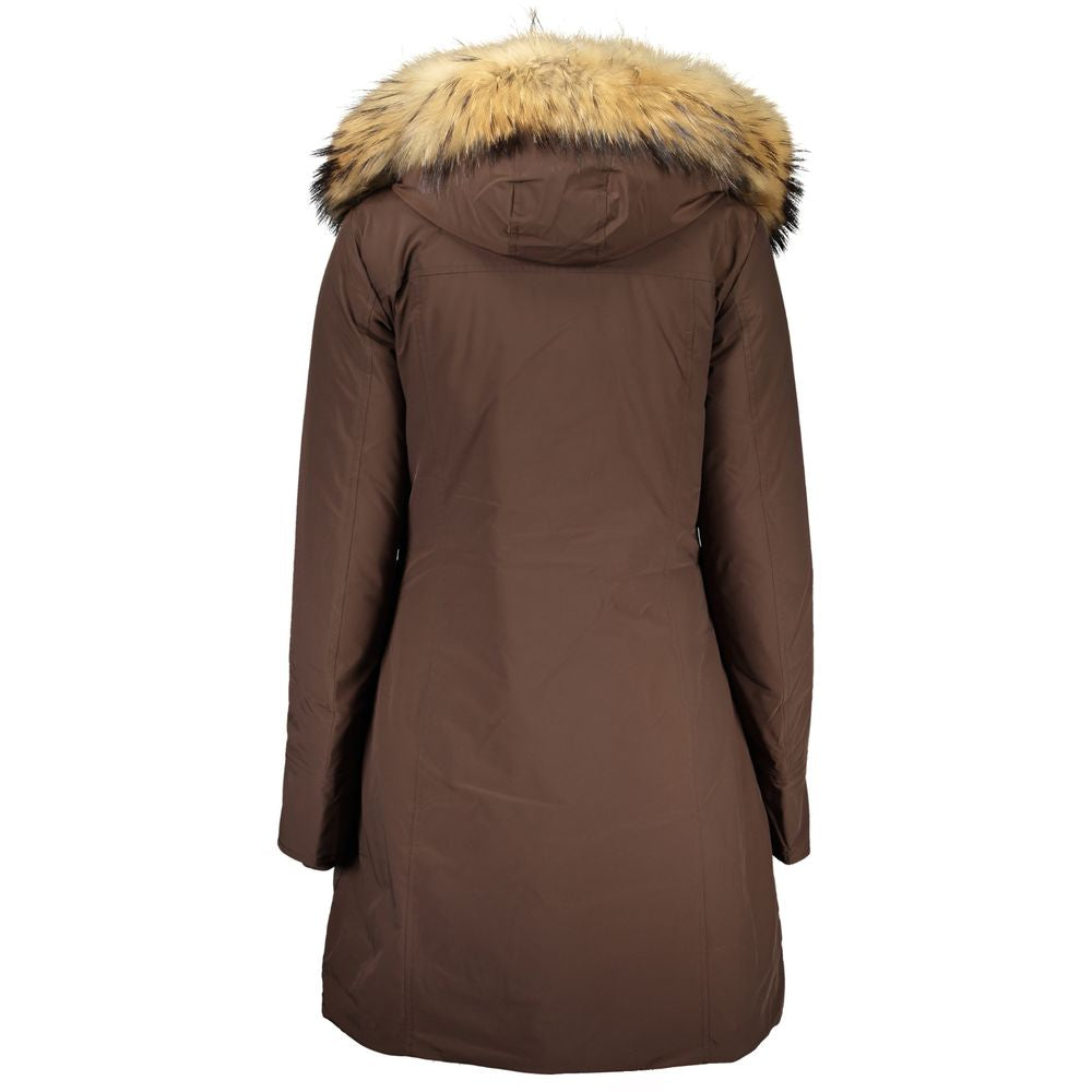 Woolrich Brown Cotton Jackets &amp; Coats