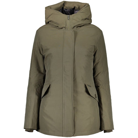 Woolrich Green Cotton Jackets &amp; Coats