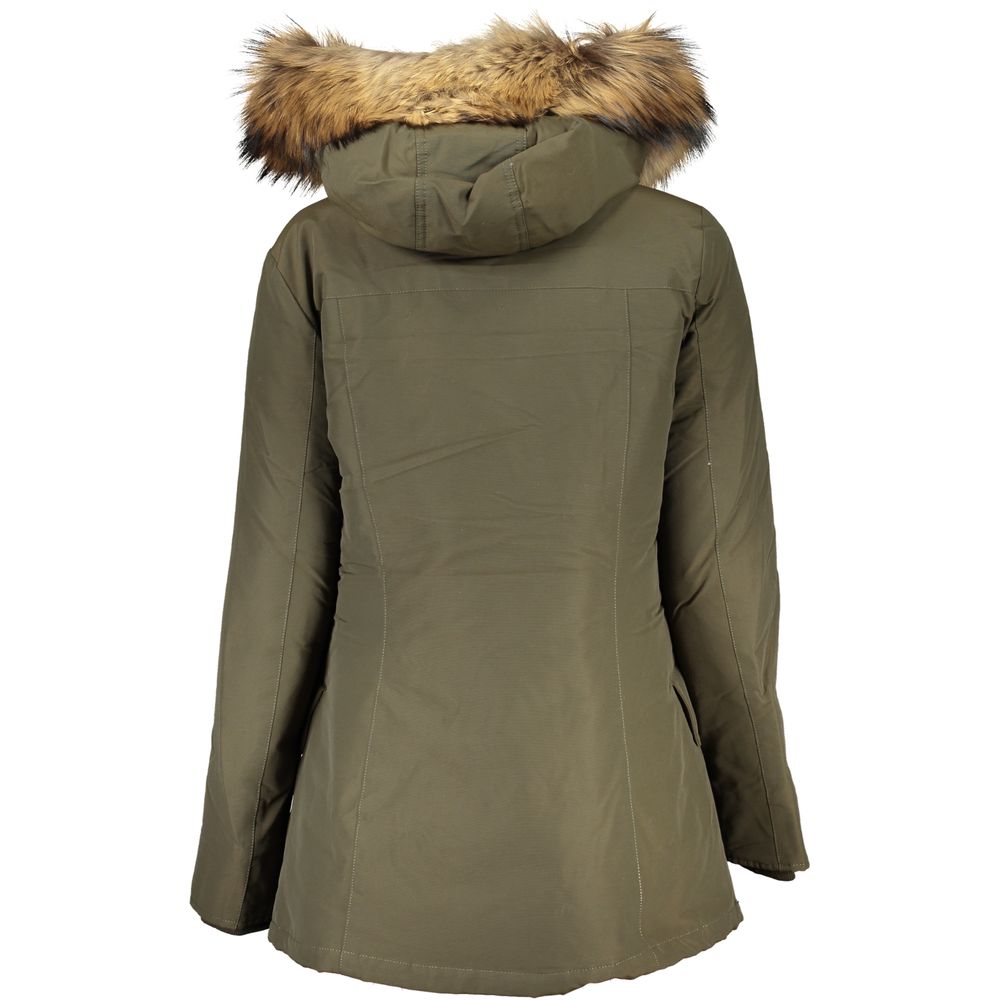 Woolrich Green Cotton Jackets &amp; Coats