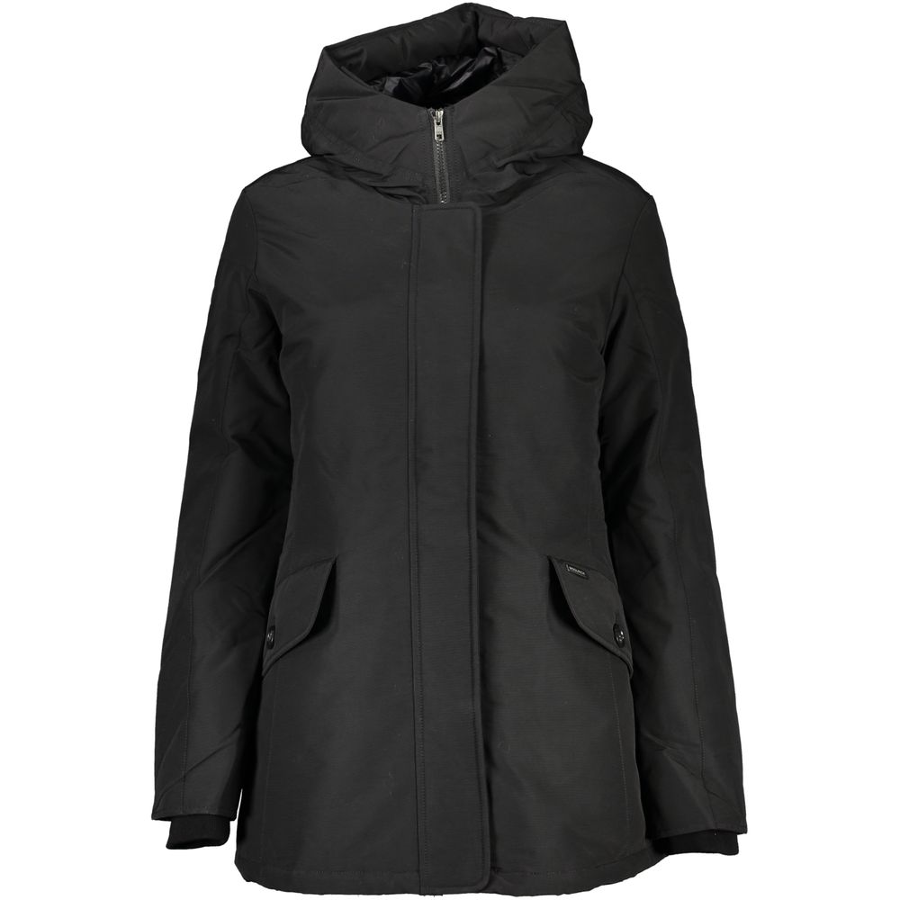 Woolrich Black Cotton Jackets &amp; Coats