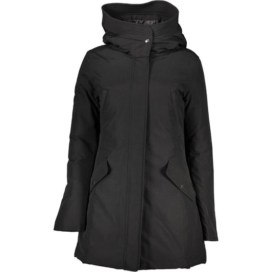 Woolrich Black Cotton Jackets &amp; Coats