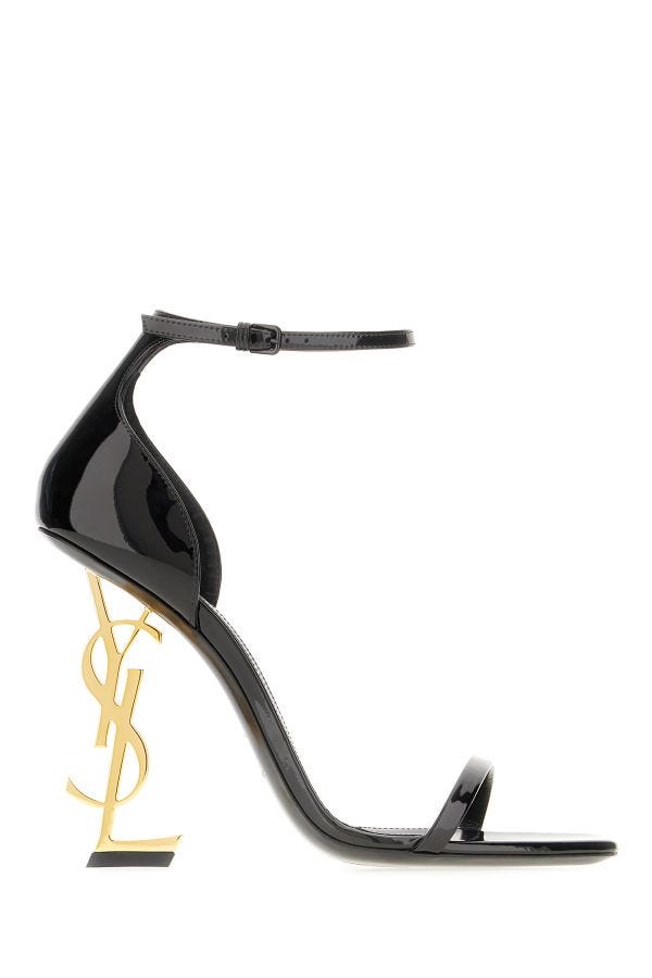 Saint Laurent Opyum sandals in black calf leather