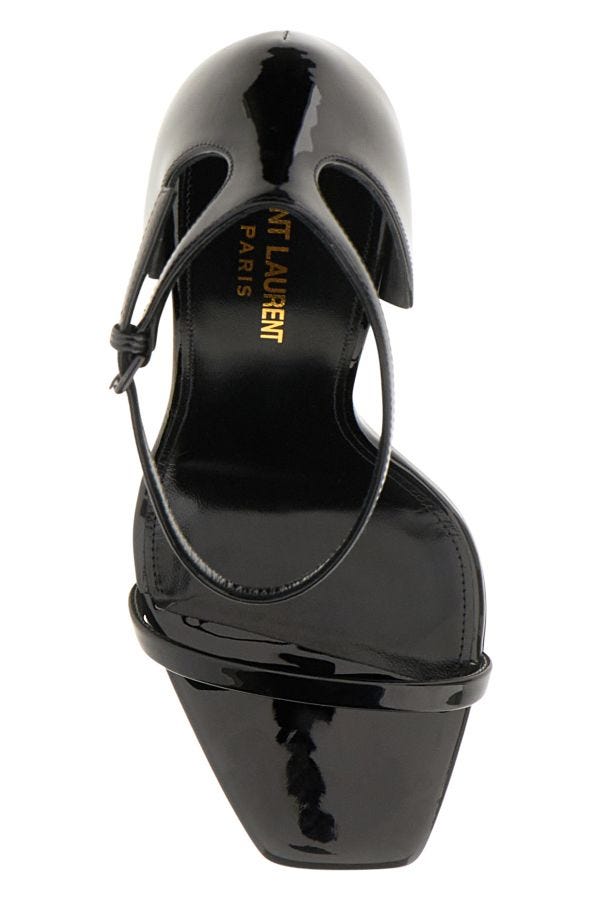 Saint Laurent Opyum sandals in black calf leather