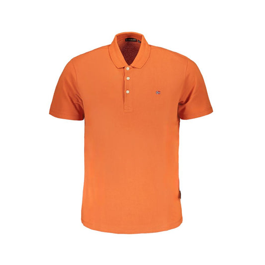 Napapijri Orange Cotton Polo Shirt