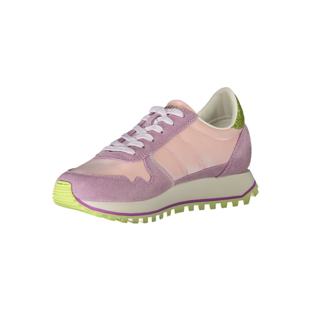 Blauer Rosa Polyester Sneaker