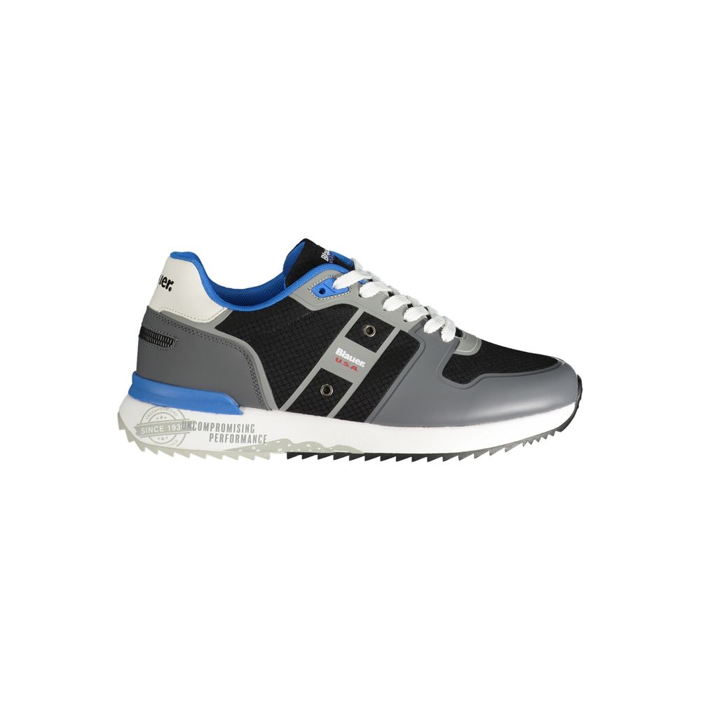 Blue Gray Polyester Sneaker