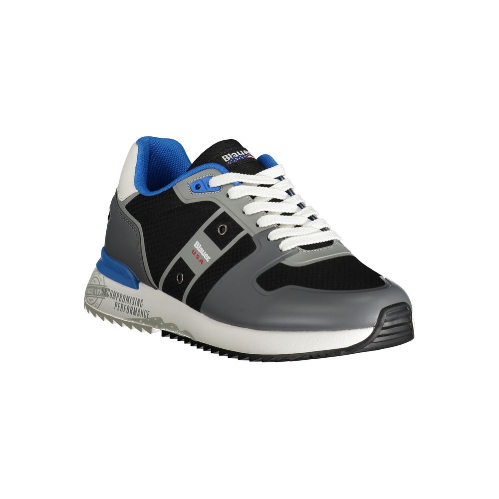 Blue Gray Polyester Sneaker