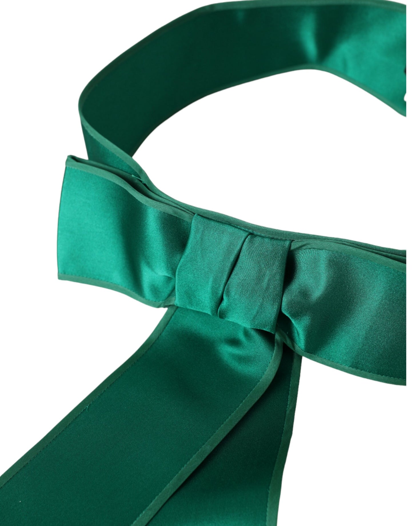 Dolce &amp; Gabbana Green Silk Satin Waist Belt for Women