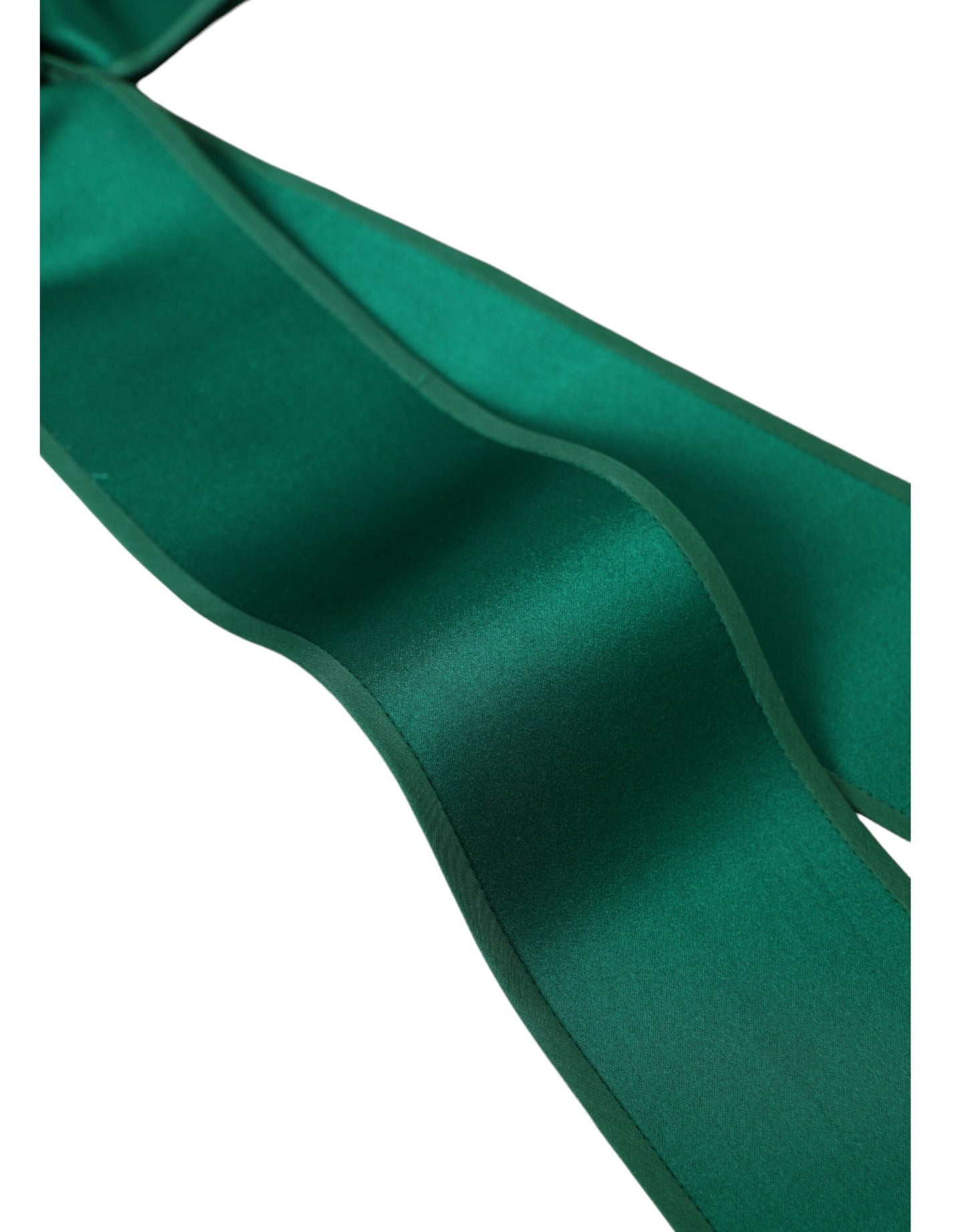 Dolce &amp; Gabbana Green Silk Satin Waist Belt for Women