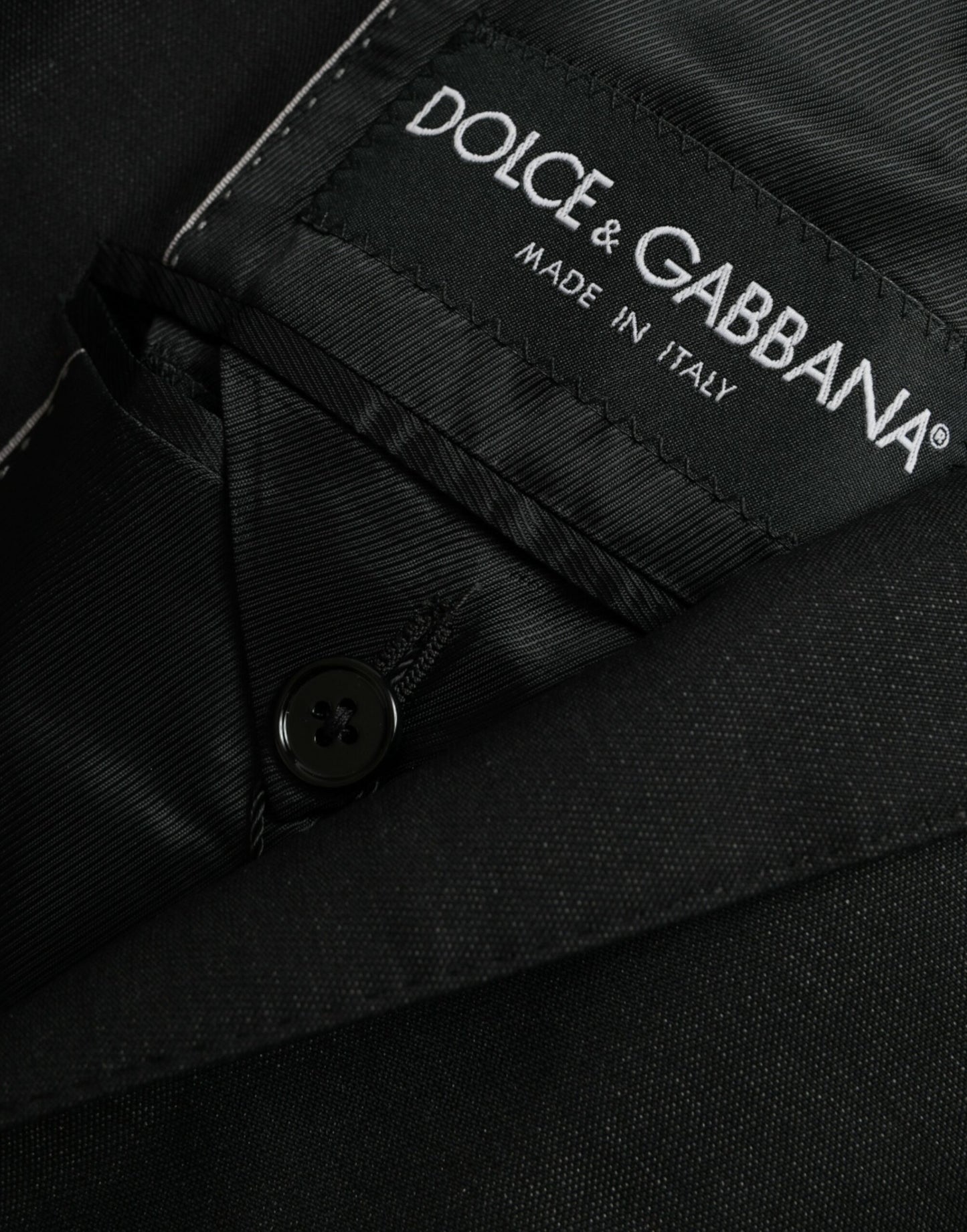 Dolce &amp; Gabbana Black Wool Coat Single Breasted with Notch Blazer