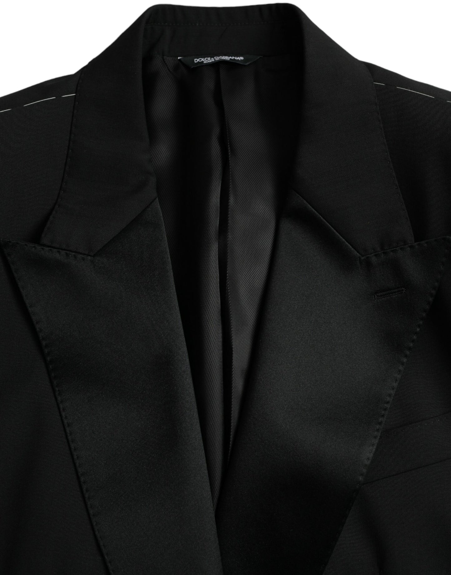 Dolce &amp; Gabbana Black SICILIA Single Breasted Coat Blazer