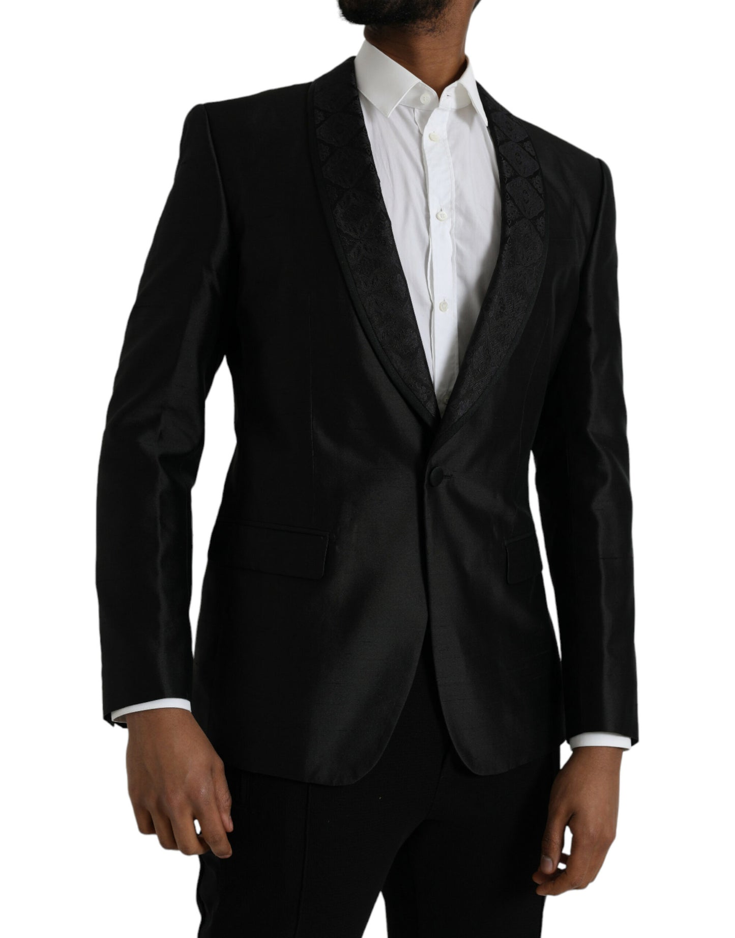 Dolce &amp; Gabbana Black MARTINI Single Breasted Coat Blazer