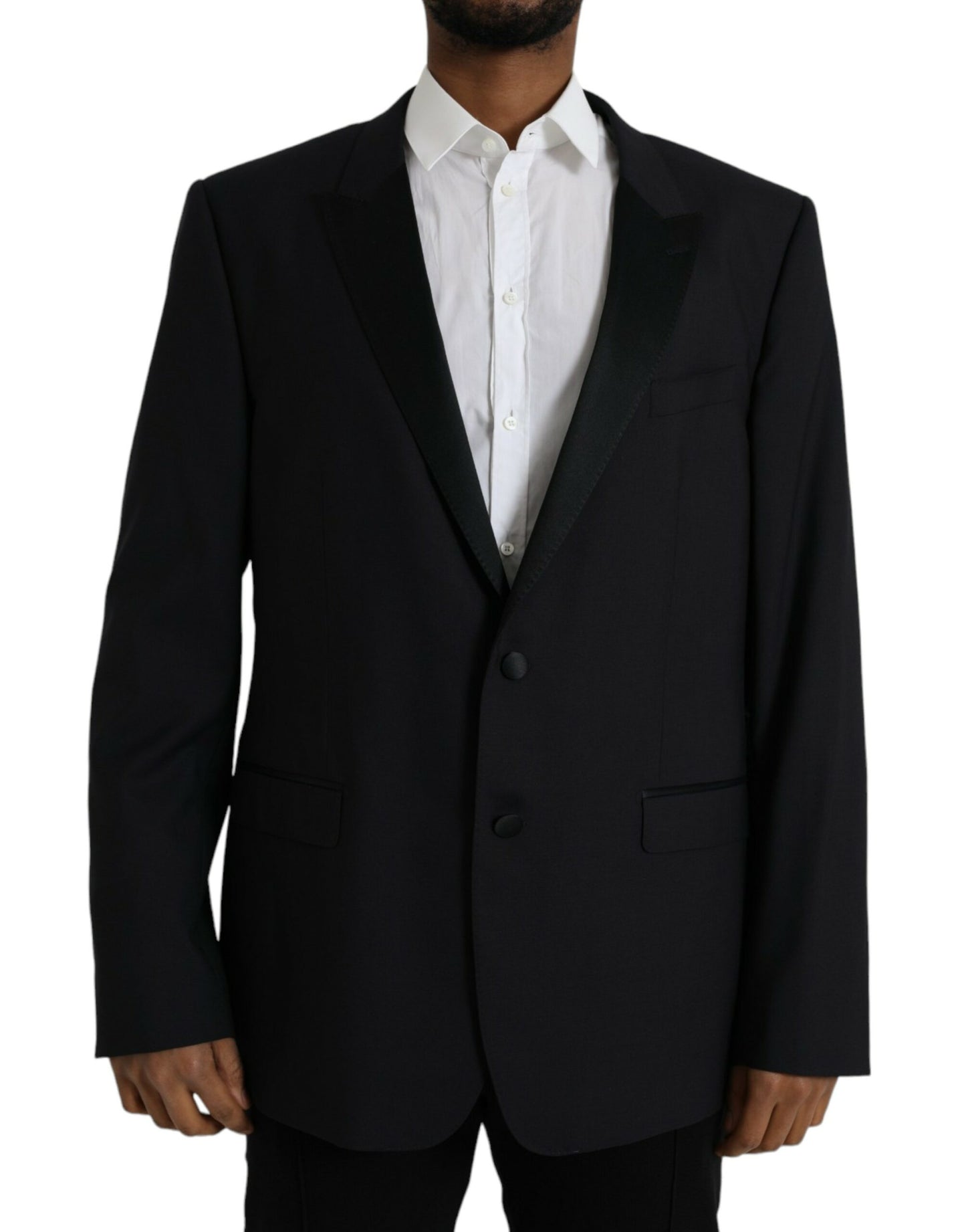 Dolce & Gabbana Blauer MARTINI Einreihiger Mantel Blazer