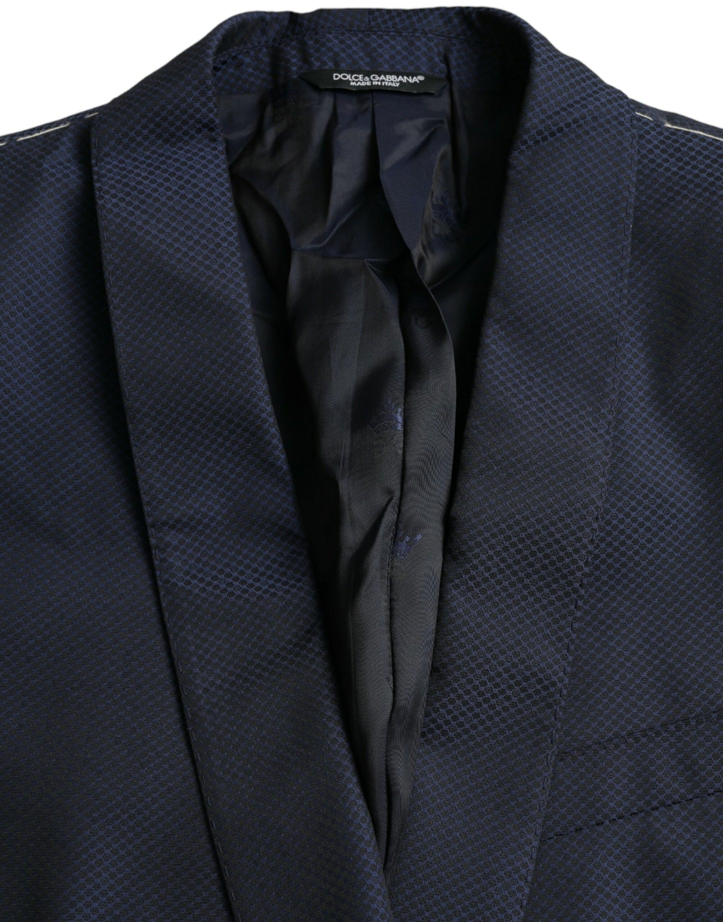 Dolce & Gabbana Blauer MARTINI Schal Einreihiger Blazer