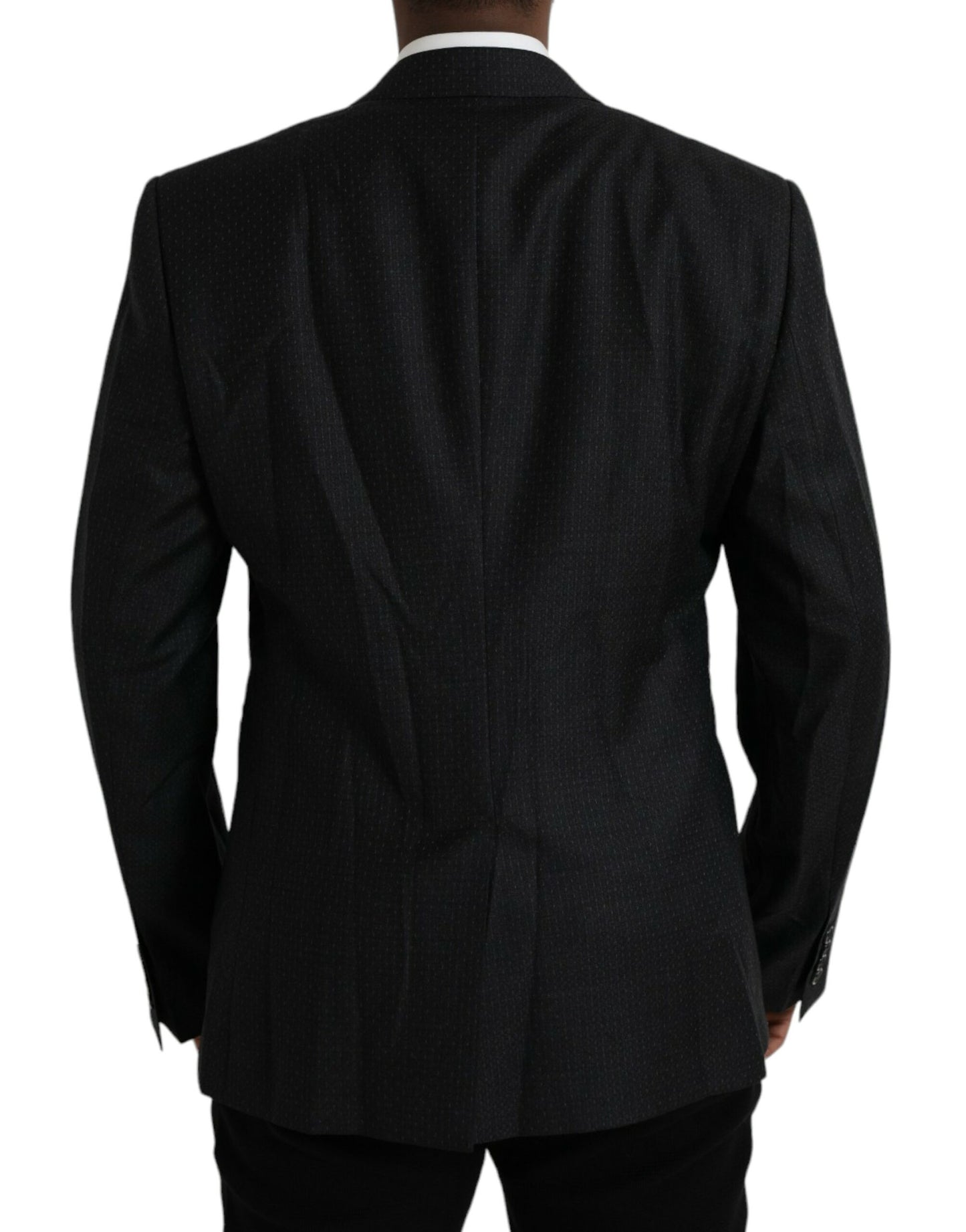 Dolce &amp; Gabbana Black Wool Coat MARTINI Single Breasted Blazer