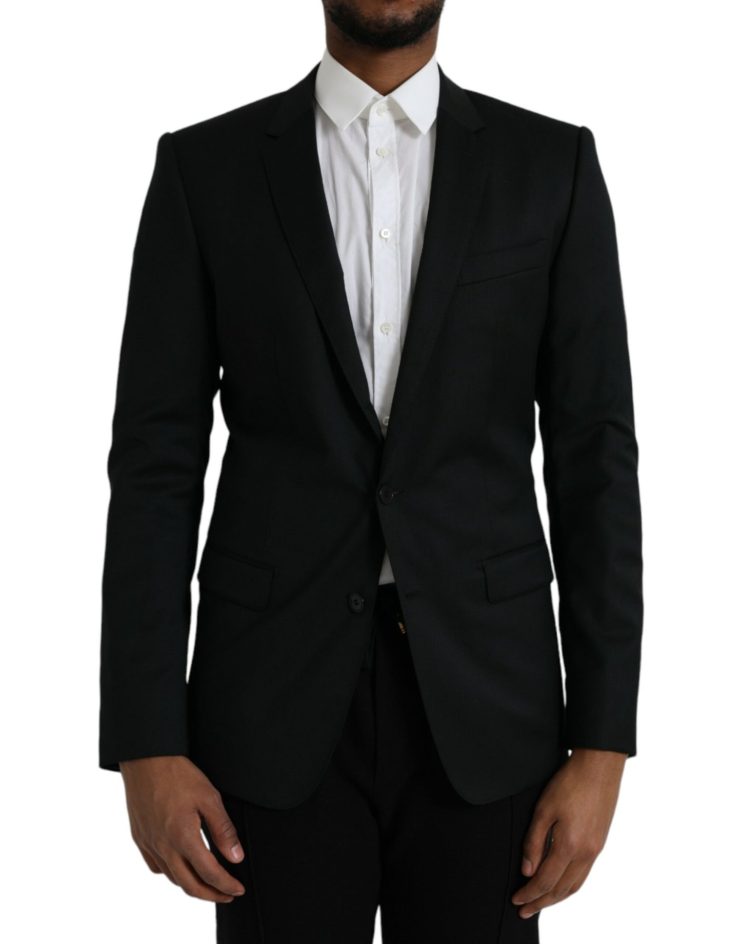 Dolce &amp; Gabbana Black Single Breasted Wool Blazer MARTINI